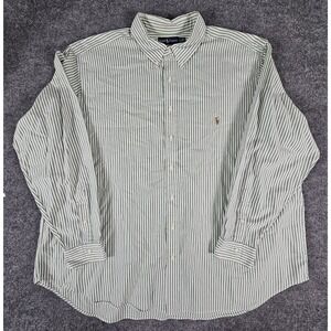 Ralph Lauren Shirt Mens 3XB Classic Fit Striped Button Down Long Sleeve Dress